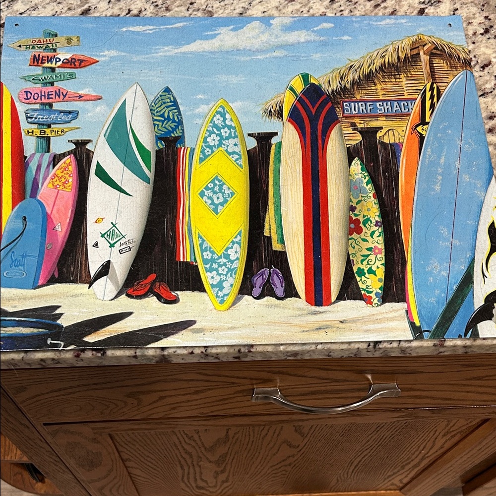 Colorful Surfboard Art Print